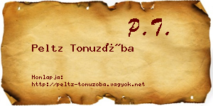 Peltz Tonuzóba névjegykártya
